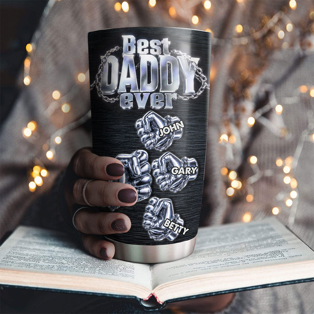 Custom Father's Day Birthday Gifts For Dad • Rock Dad - Personalized 3D Effect Tumbler