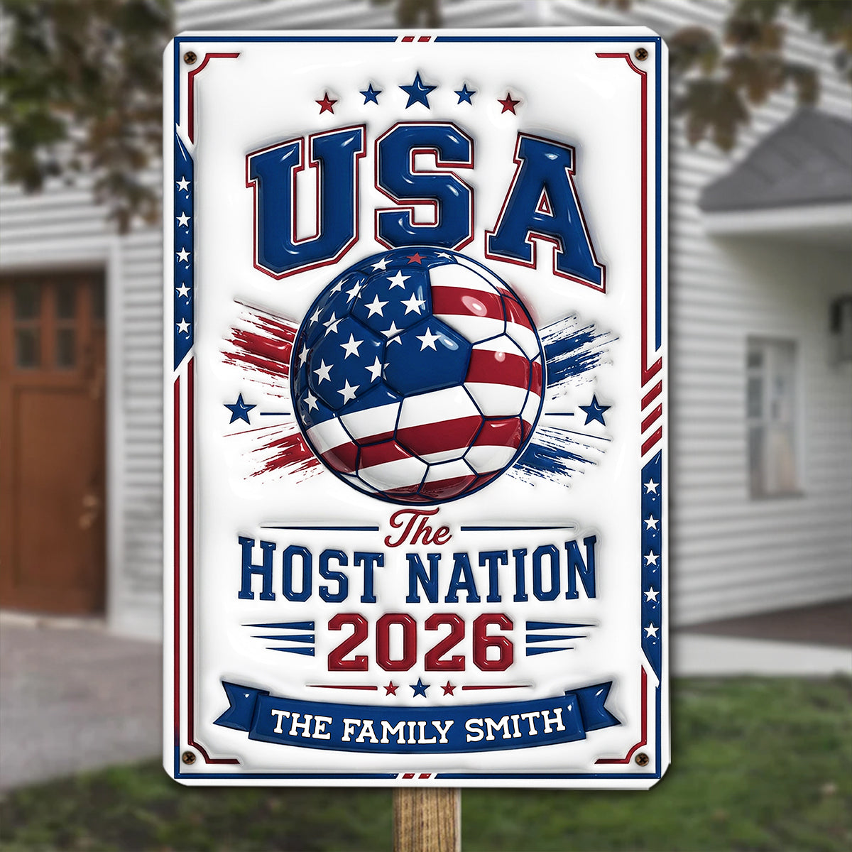 Custom 3D Home & Wall Decor, Birthday & Christmas Gift • For The World - Personalized 3D Inflated Effect Metal Sign