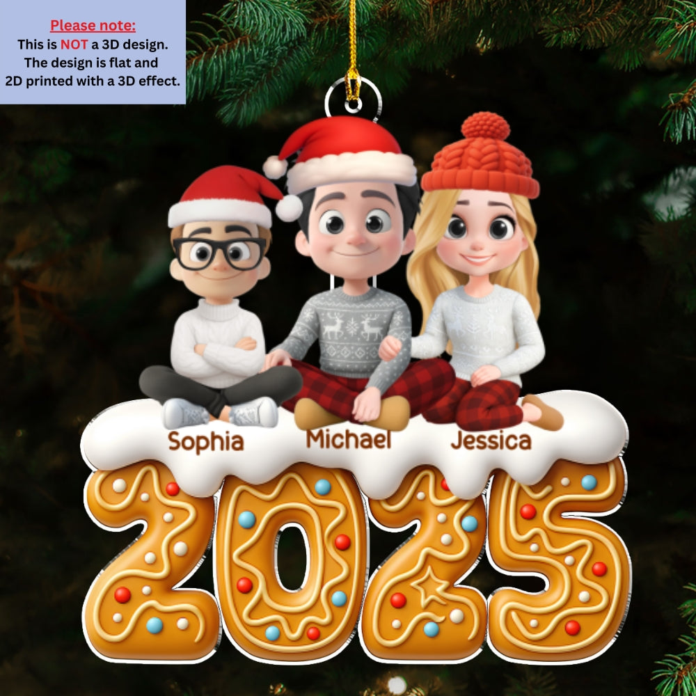 Custom Family Ornament, Christmas Gift for Family Members •  Family Of The Year - Personalized Acrylic Ornament