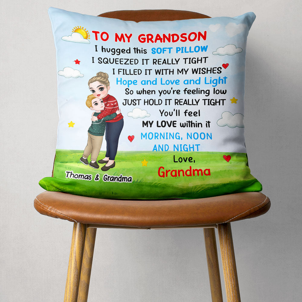 To My Grandson - Personalized Pillow