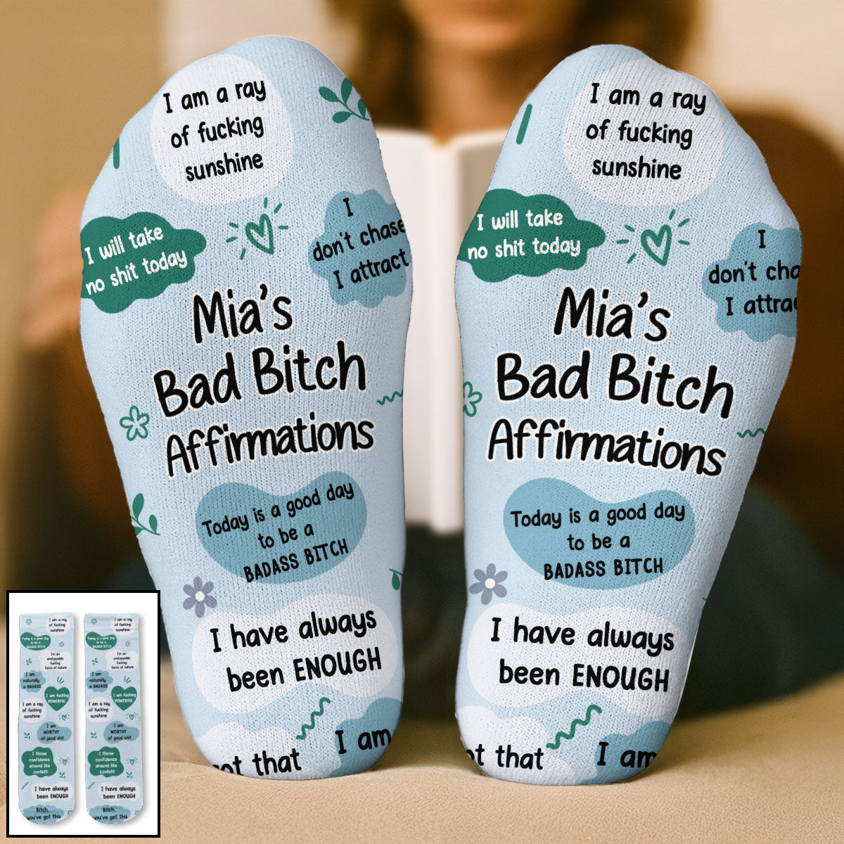 Custom Name Friendship Footwear, Christmas Birthday Gift For Bestie • I Have Always Been Enough - Personalized Crew Socks