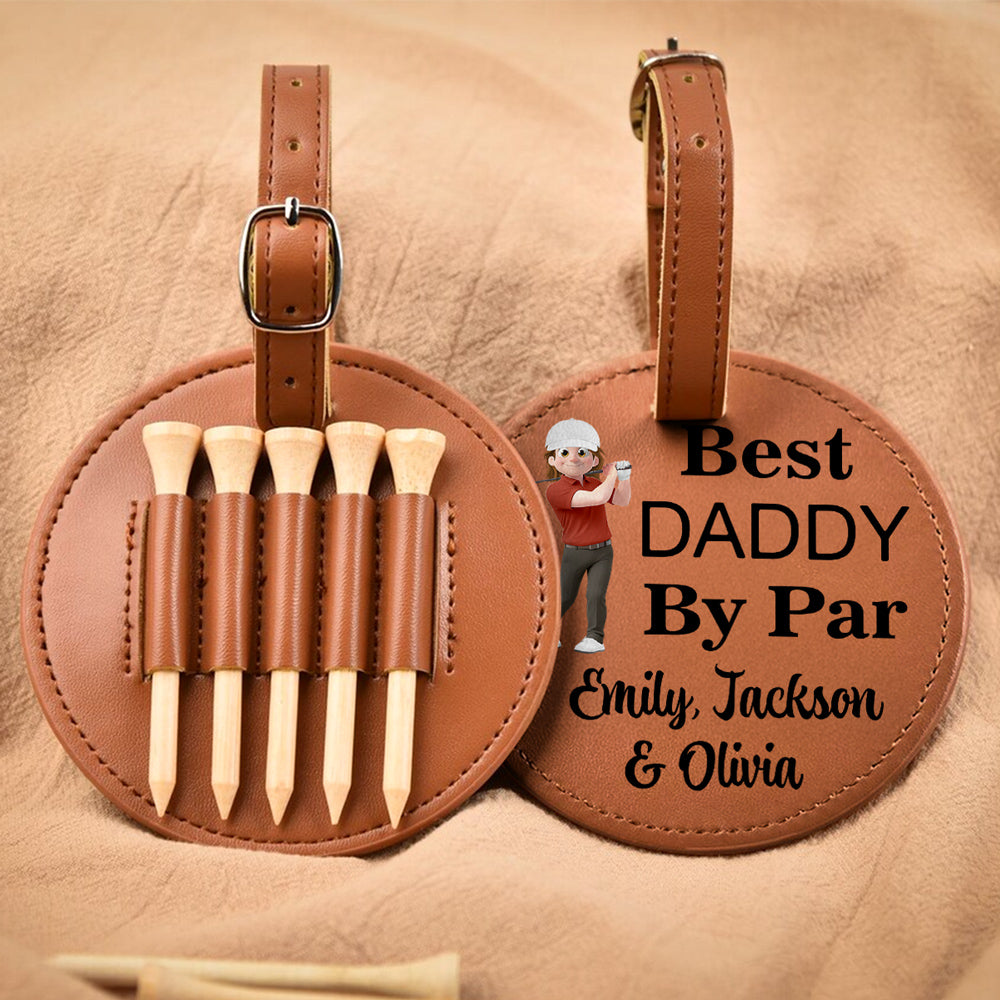 Best Daddy By Par - Personalized Golf Tee Bag
