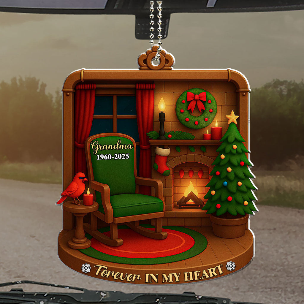 Forever In Our Heart - Personalized Car Ornament