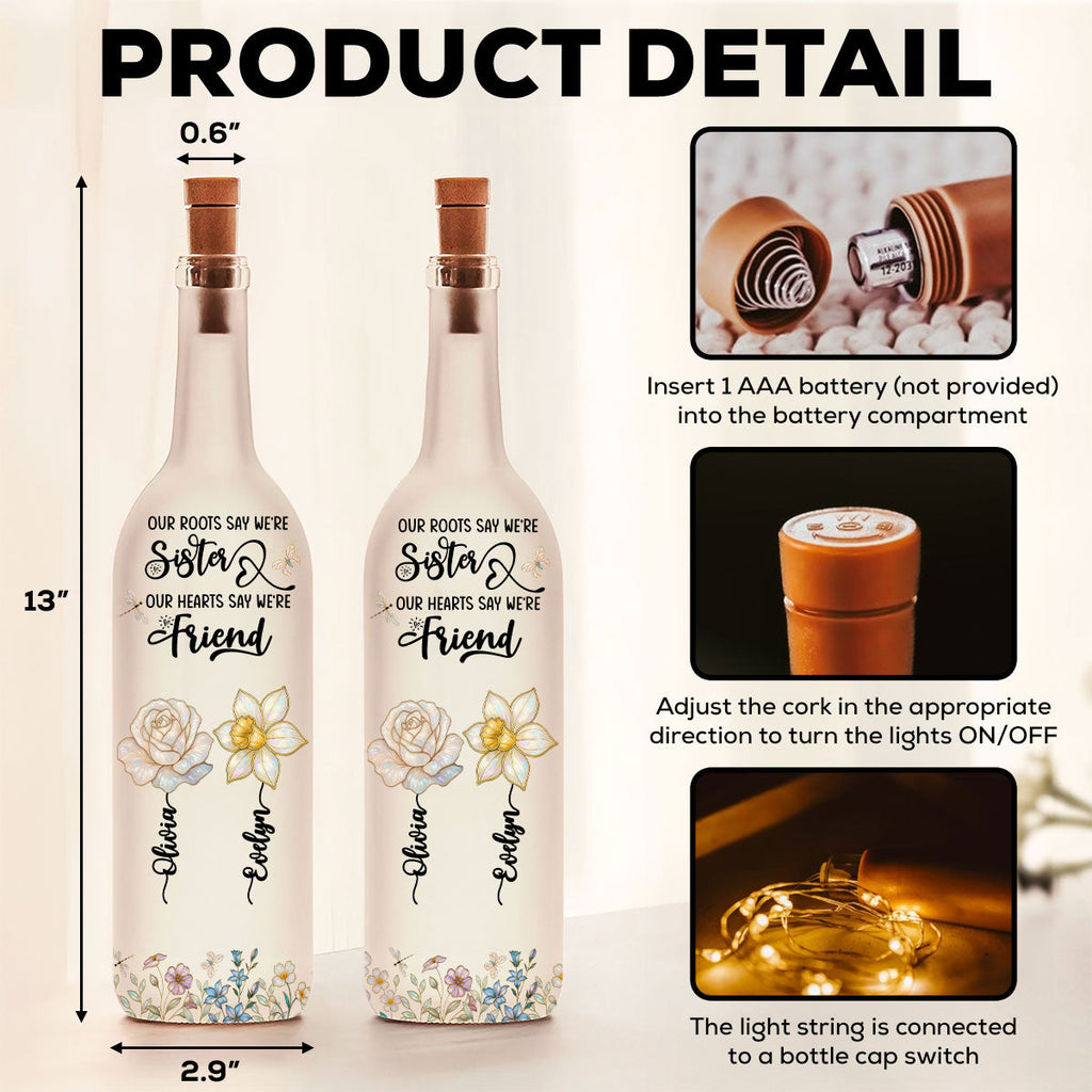 Growing Together Blooming Forever - Personalized Bottle Lamp
