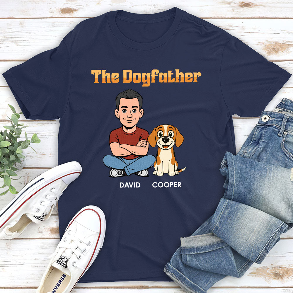 Custom Christmas & Birthday Keepsake Gift • The Dogfather Retro - Personalized Shirt