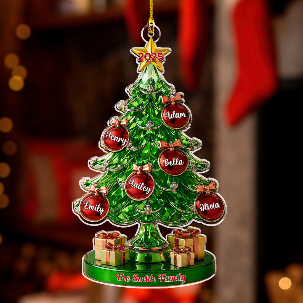 Custom Family Ornament, Christmas Gift for Family Members •  This Day Our Family - Personalized Acrylic Ornament