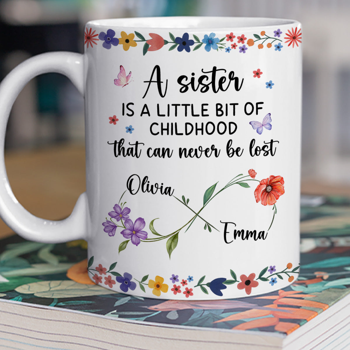 Custom Christmas & Birthday Gift For Sister • A Sister Is - Personalized Coffee Mug