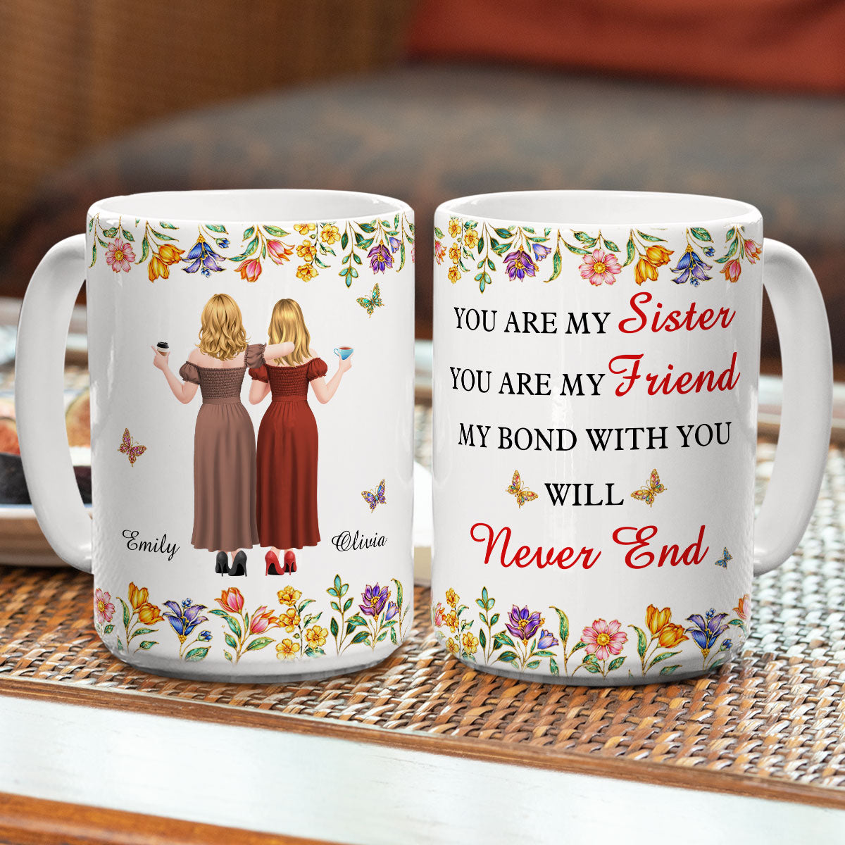 Custom Christmas & Birthday Gift for Brother & Sister • My Bond With You - Personalized Coffee Mug
