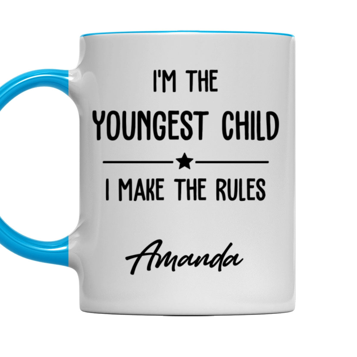 Custom Christmas & Birthday Gift for Brother & Sister • Family Rules Start With Siblings - Personalized Accent Mug