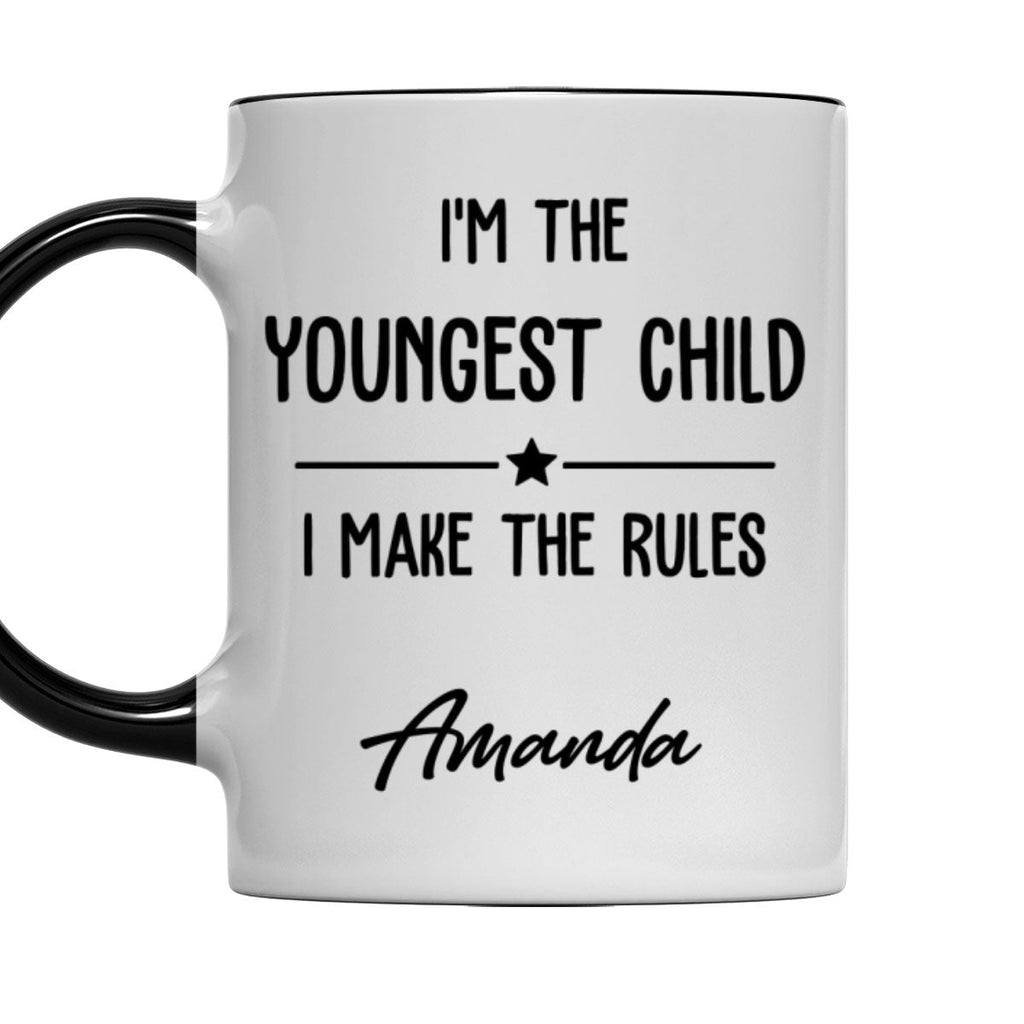 Custom Christmas & Birthday Gift for Brother & Sister • Family Rules Start With Siblings - Personalized Accent Mug