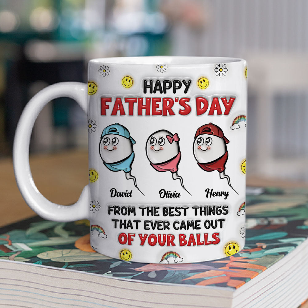 Custom Anniversary Keepsake Gifts For Couple • The Best Thing Came Out - Personalized 3D Inflated Effect Mug