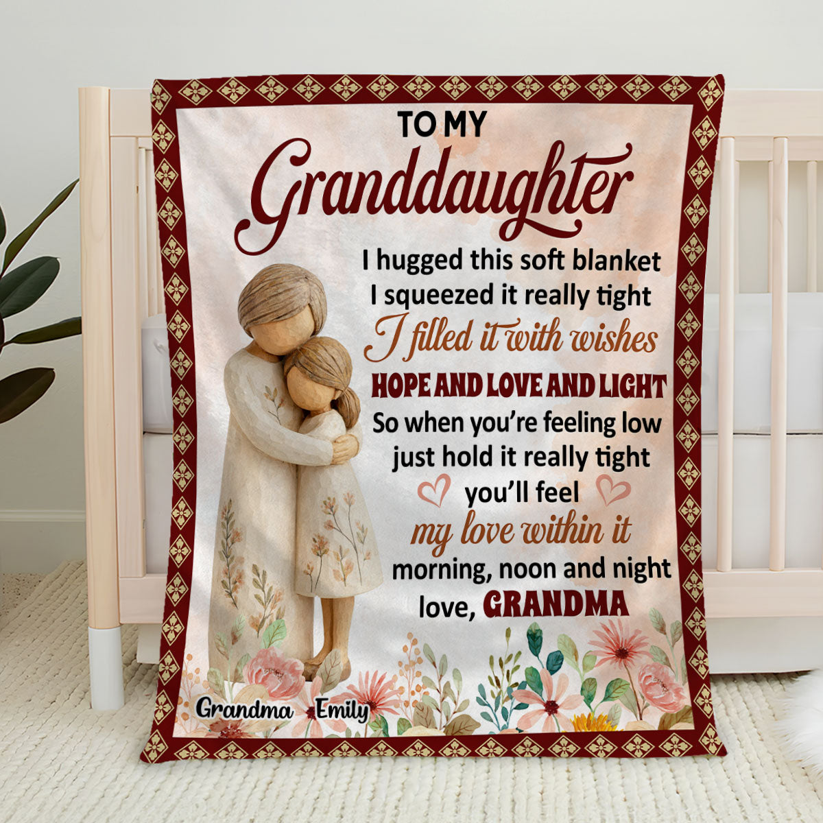 Hope And Love And Light - Personalized Fleece Blanket