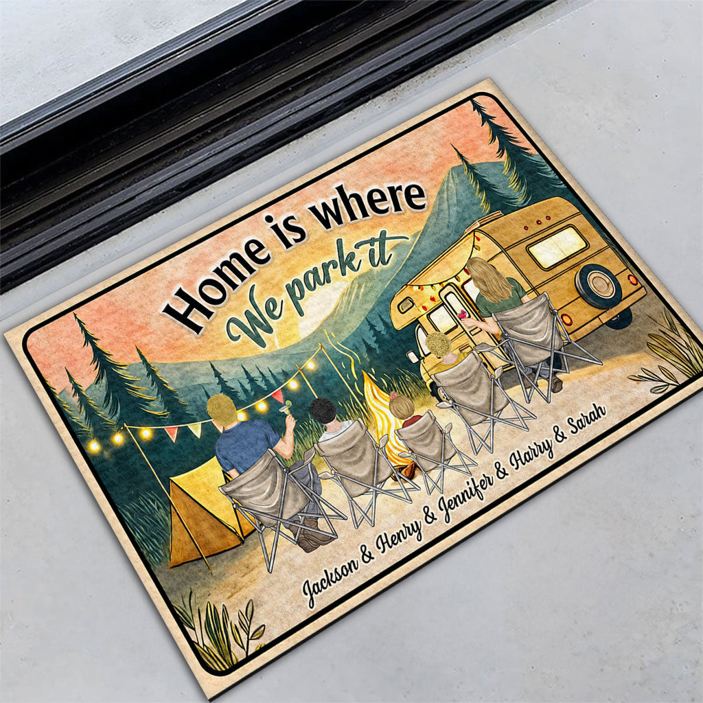 Home Is Where We Park It - Personalized Doormat