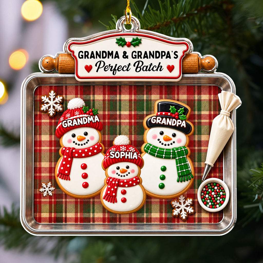 Custom Family Ornament, Christmas Gift for Family Members •  My Grandkids My Joy - Personalized Acrylic Ornament