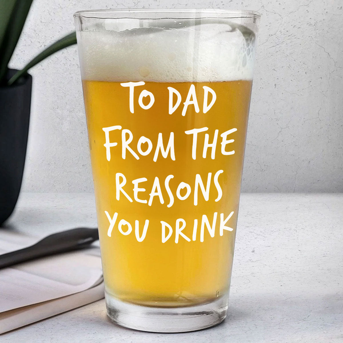 From The Reasons Your Drink - Personalized Beer Glass