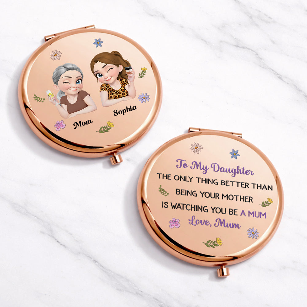 Linked Together Cartoon - Personalized Compact Mirror