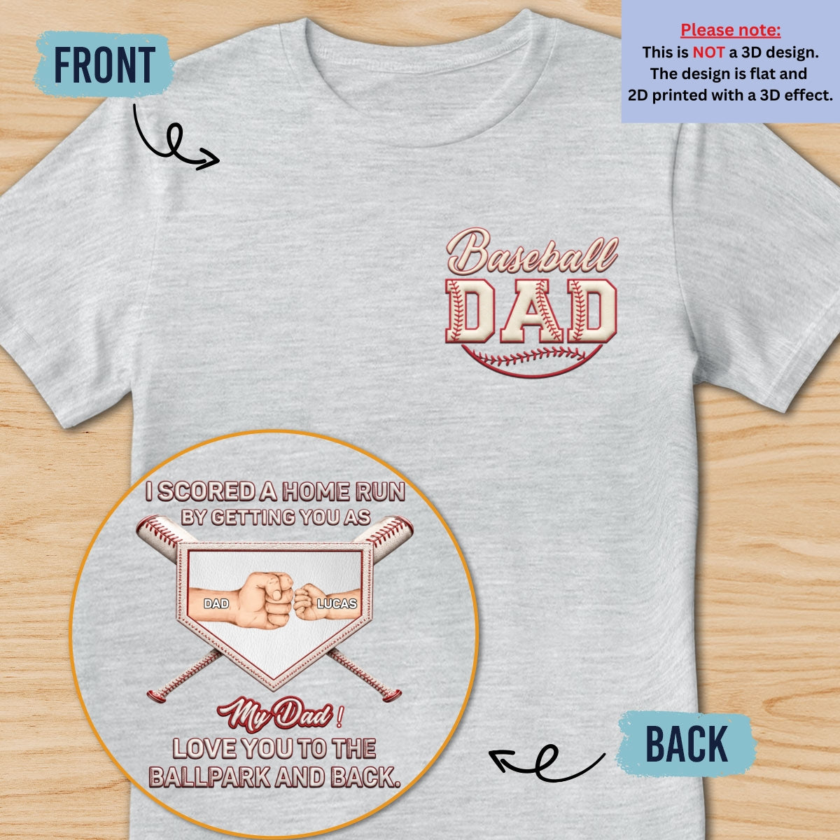 Custom Christmas Anniversary Keepsake Gifts For Husband • Love You To The Ballpark - Personalized Shirt