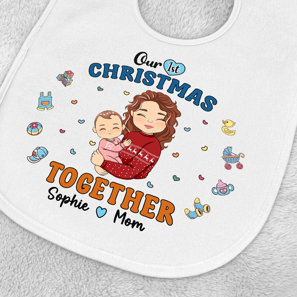1st Mothers Day Together - Personalized Baby Bib