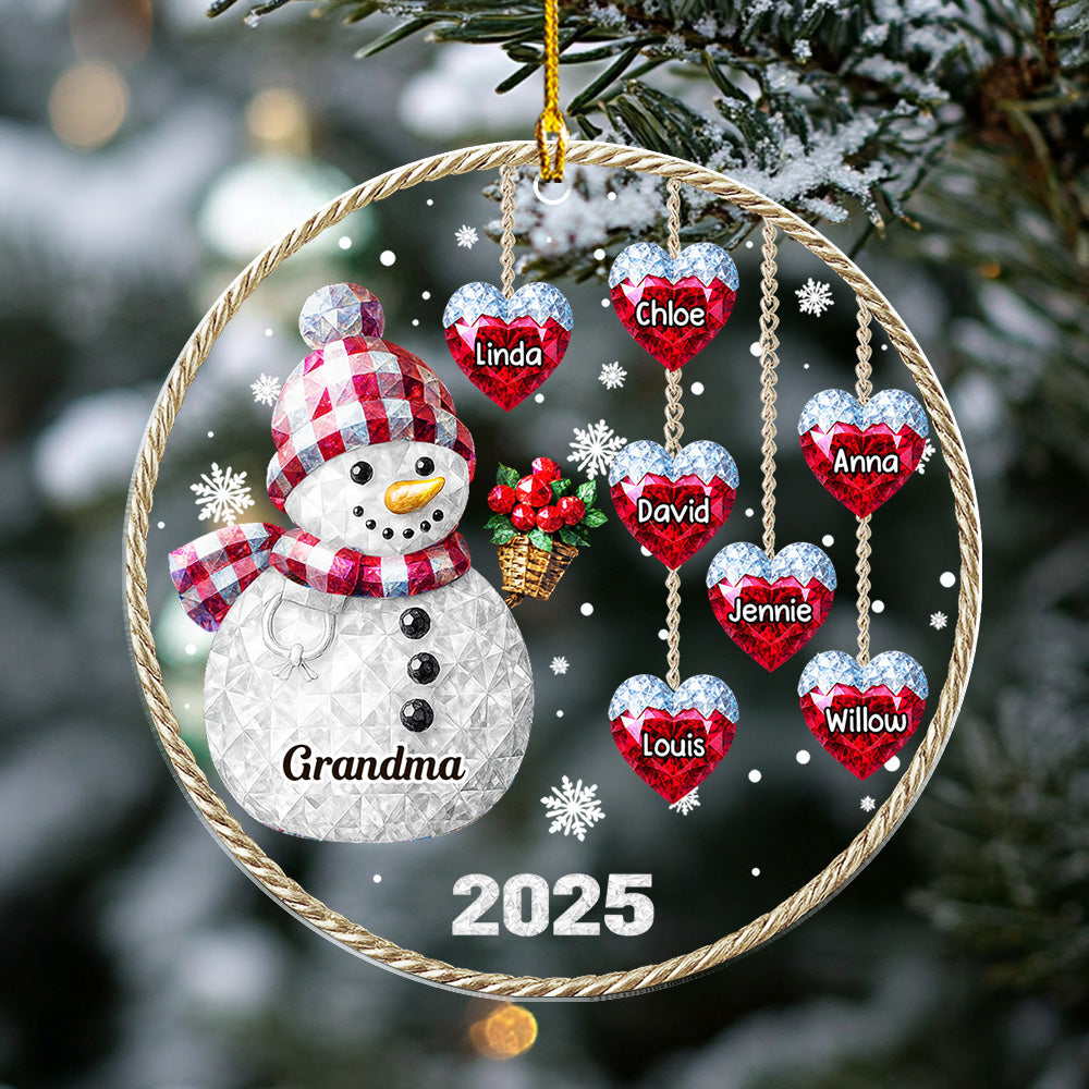 Custom Family Ornament, Christmas Gift for Family Members •  Family Name 2025 - Personalized Acrylic Ornament