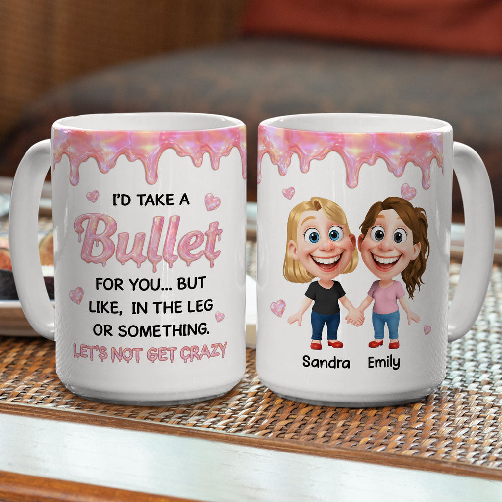 Custom Best Friend, Christmas & Birthday Friendship Keepsake Gift • Take A Fall Just For You - Personalized 3D Inflated Effect Mug