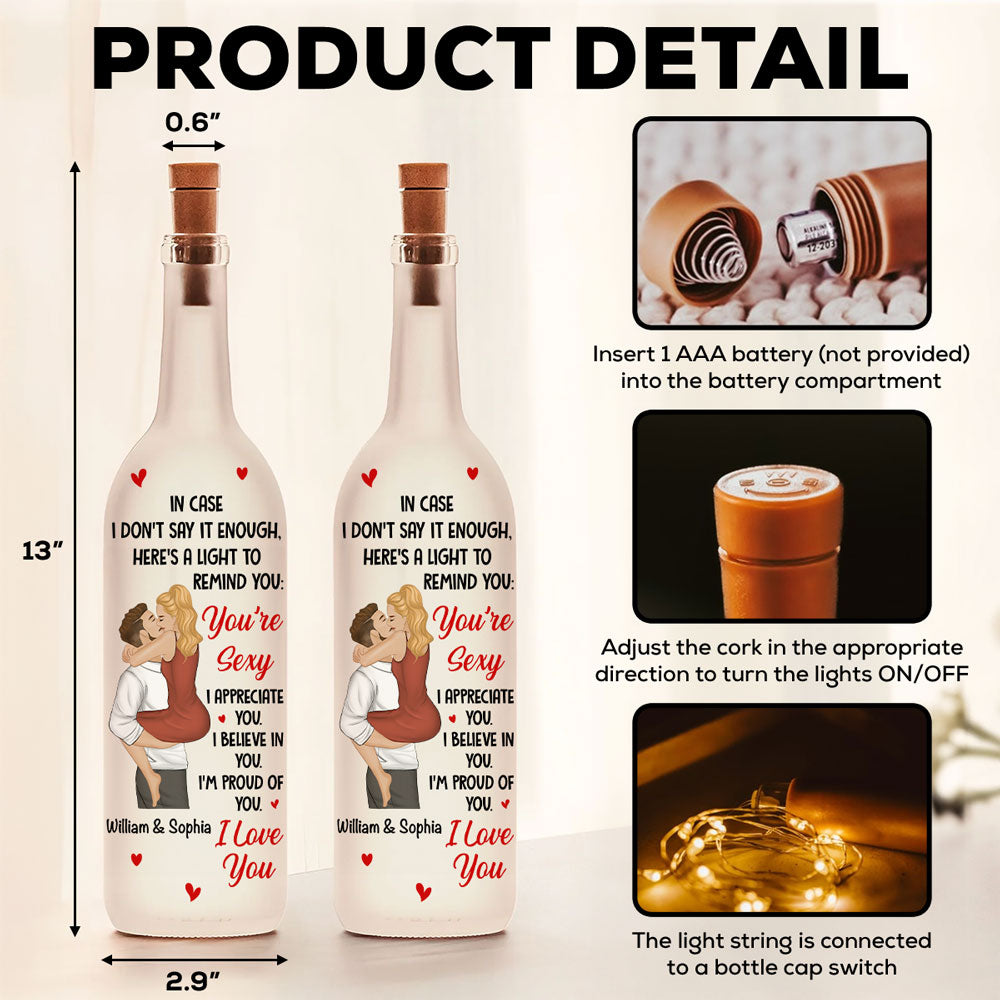 All the Reasons I Love You - Personalized Bottle Lamp