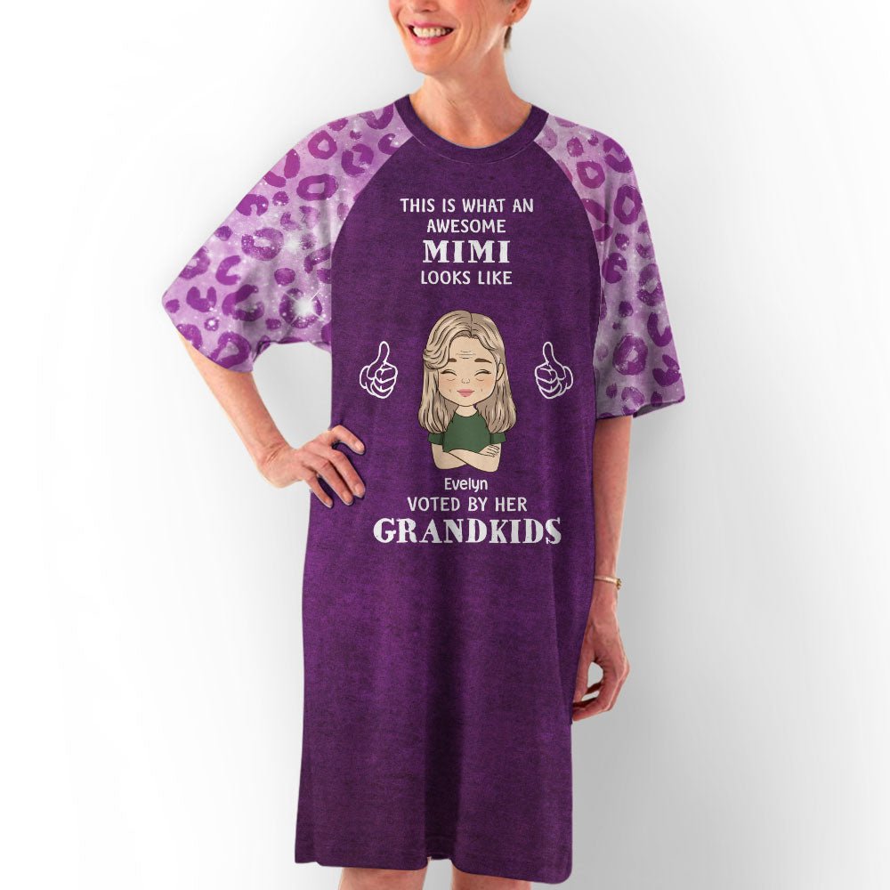 Awesome Grandma Look Like - Personalized 3/4 Sleeve Dress