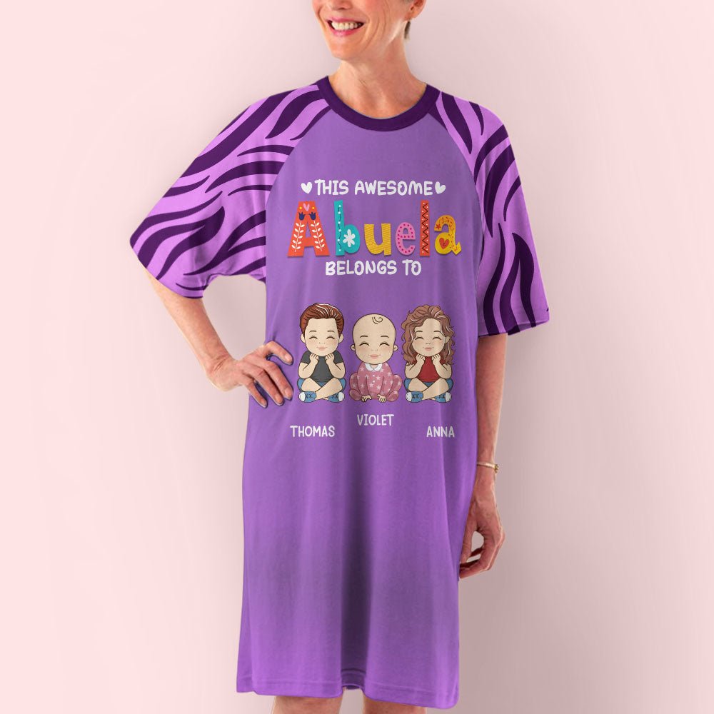 Awesome Grandma - Personalized 3/4 Sleeve Dress