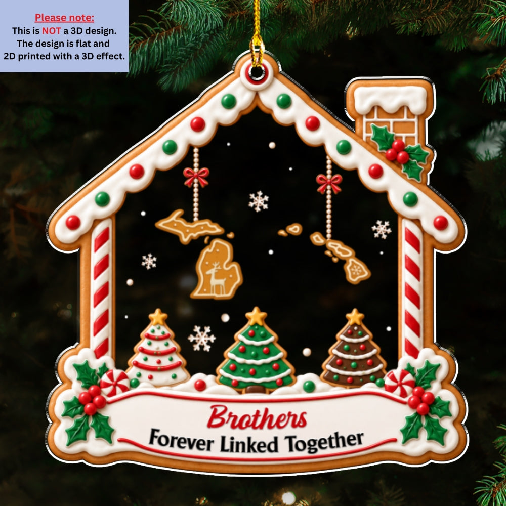 Custom Sister Christmas Ornament •  Sweetest Holiday Wishes To All - Personalized Acrylic Ornament