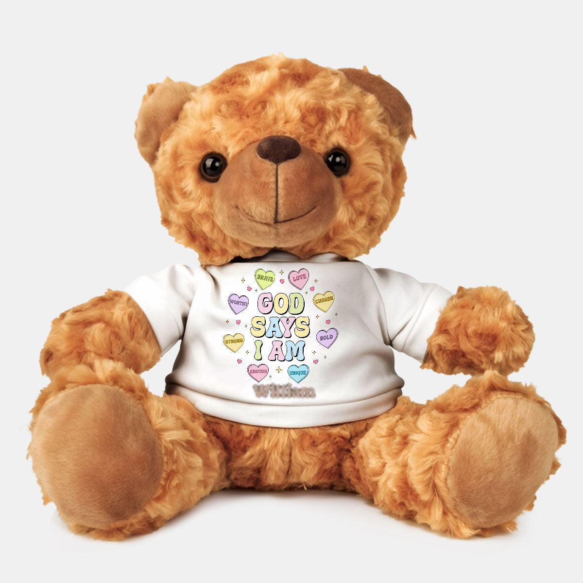 God Says I Am - Personalized Cuddle Bear