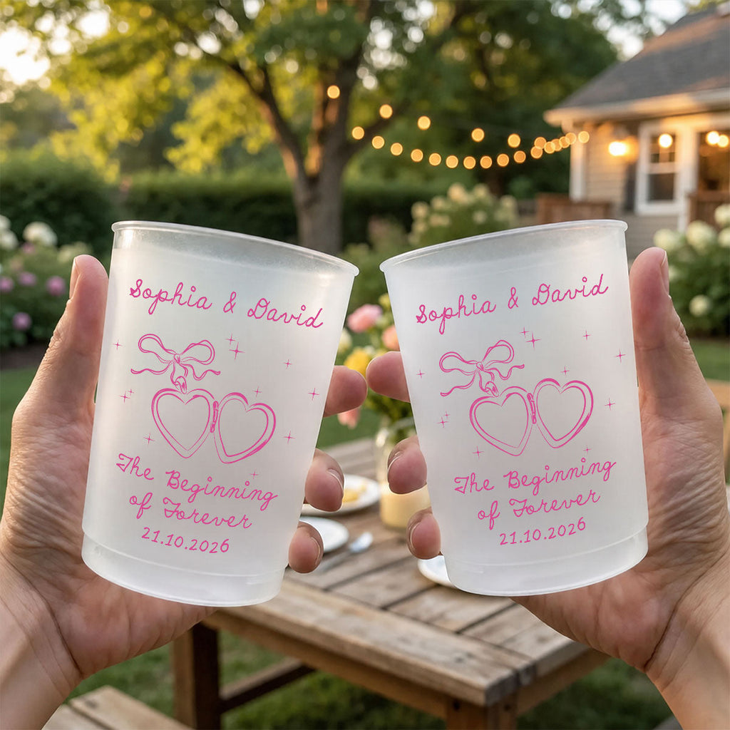 The Beginning Of Forever - Personalized Frosted Cup
