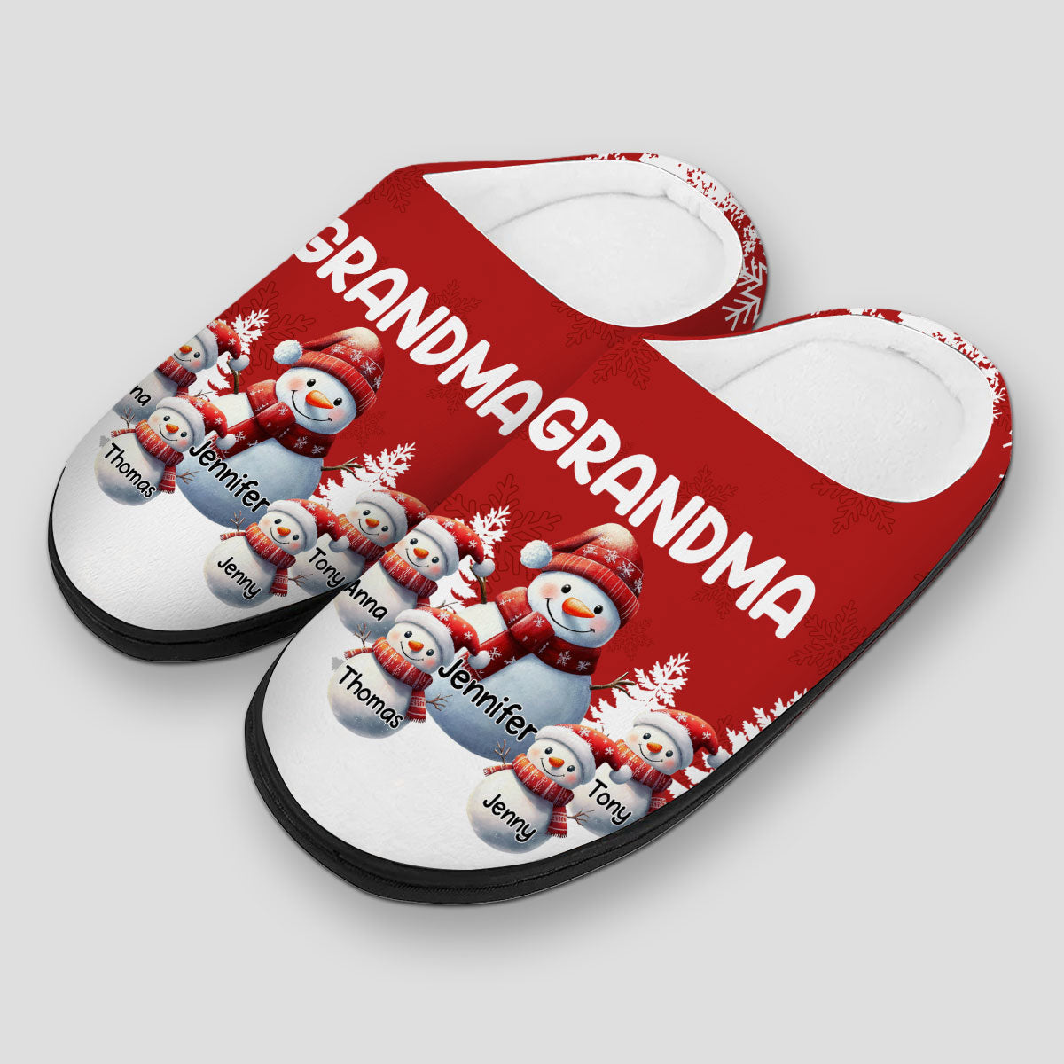 My Fav People Call Me Grandma - Personalized Plush Slippers