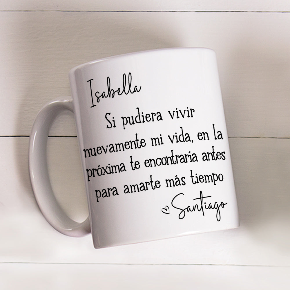 Custom Anniversary Keepsake Gifts For Couple • Te amaré siempre – Taza de café personalizada