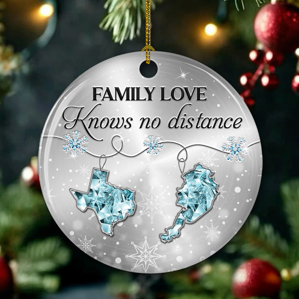 Custom Family Ornament, Christmas Gift for Family Members •  Our Family 2025 - Personalized 3D Inflated Effect Ceramic Ornament
