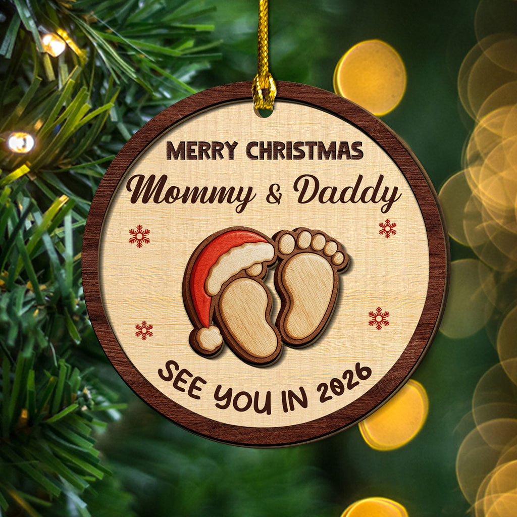 Custom Family Ornament, Christmas Gift for Family Members •  We Are Expecting You - Personalized 2-Layered Wood Ornament