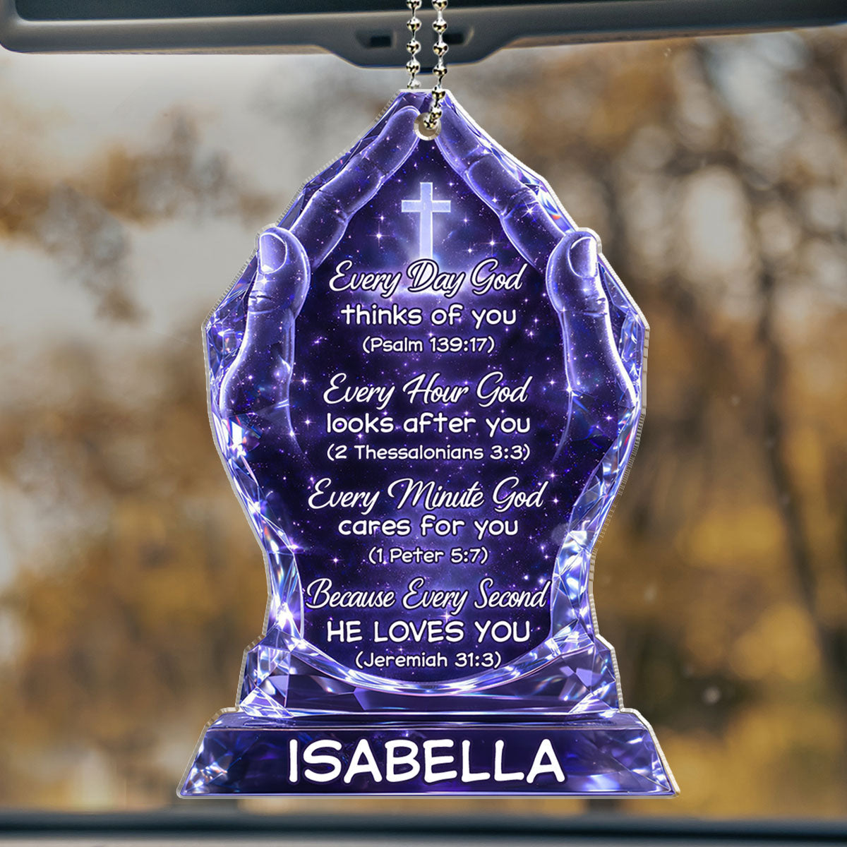 Every Day God Thinks Of You - Personalized Car Ornament