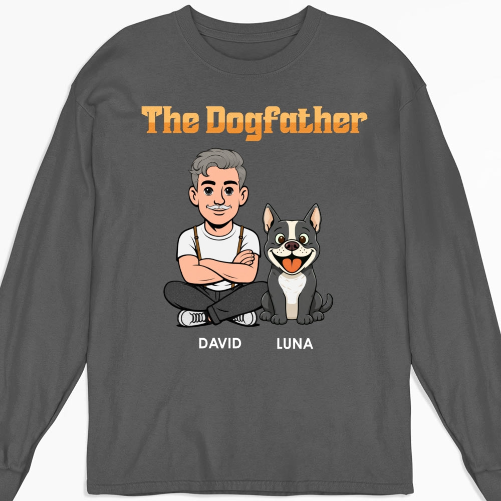 Custom Christmas & Birthday Keepsake Gift • The Dogfather Retro - Personalized Shirt