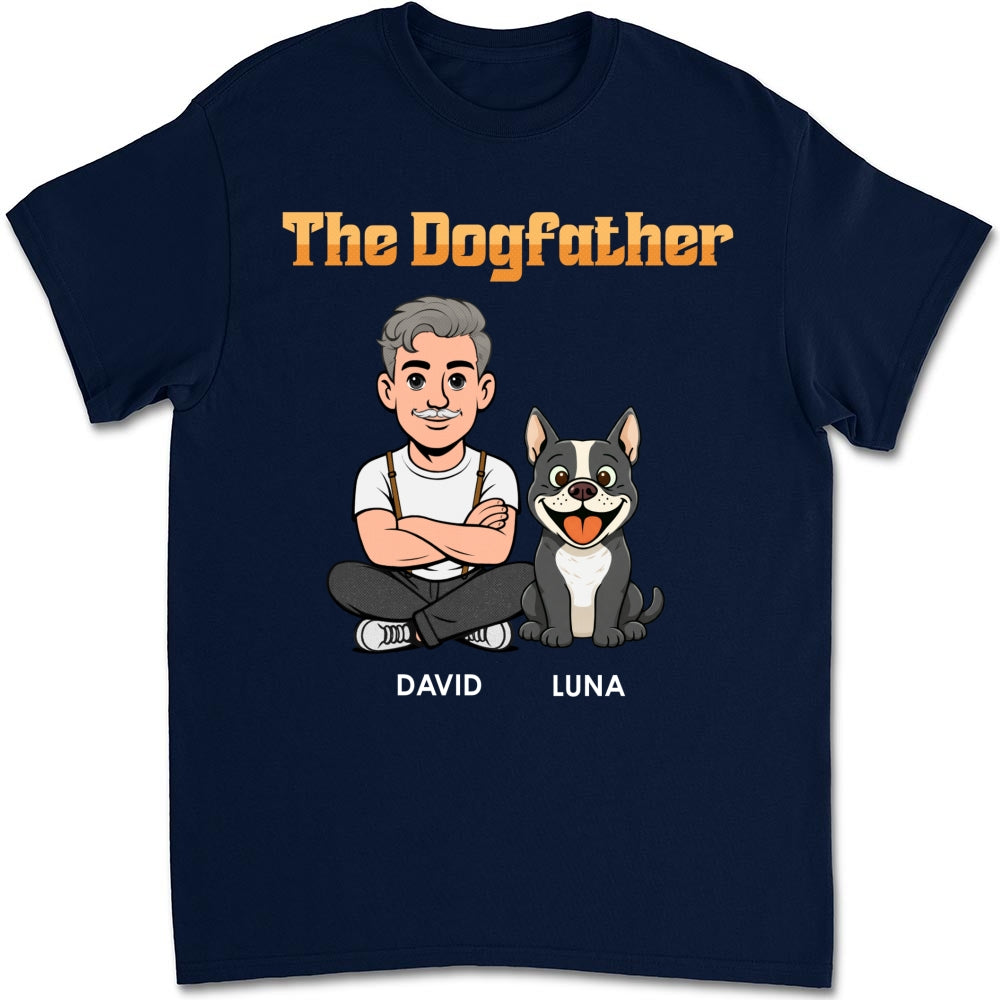 Custom Christmas & Birthday Keepsake Gift • The Dogfather Retro - Personalized Shirt