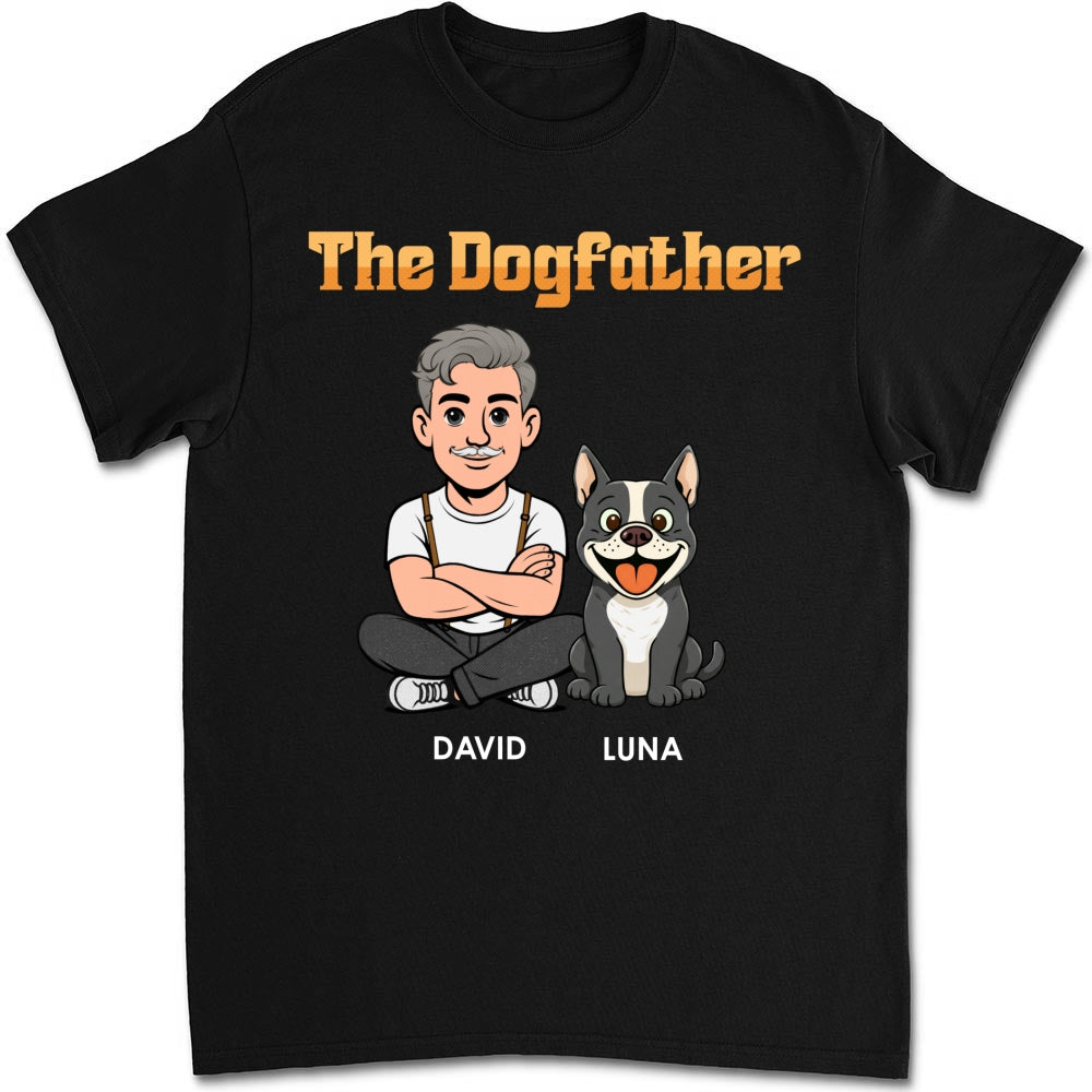 Custom Christmas & Birthday Keepsake Gift • The Dogfather Retro - Personalized Shirt