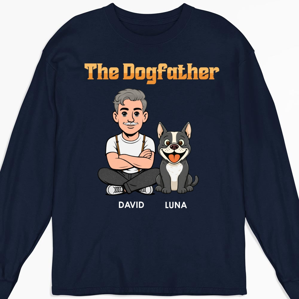 Custom Christmas & Birthday Keepsake Gift • The Dogfather Retro - Personalized Shirt