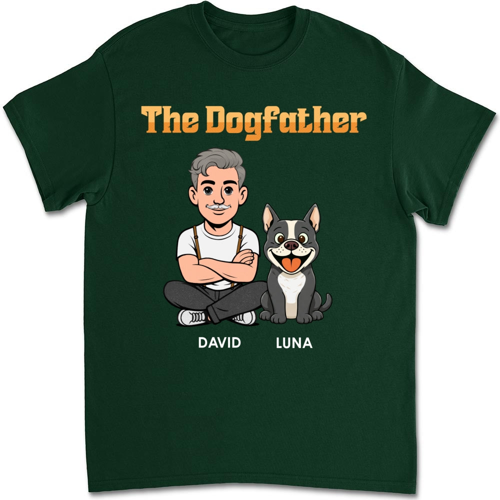 Custom Christmas & Birthday Keepsake Gift • The Dogfather Retro - Personalized Shirt