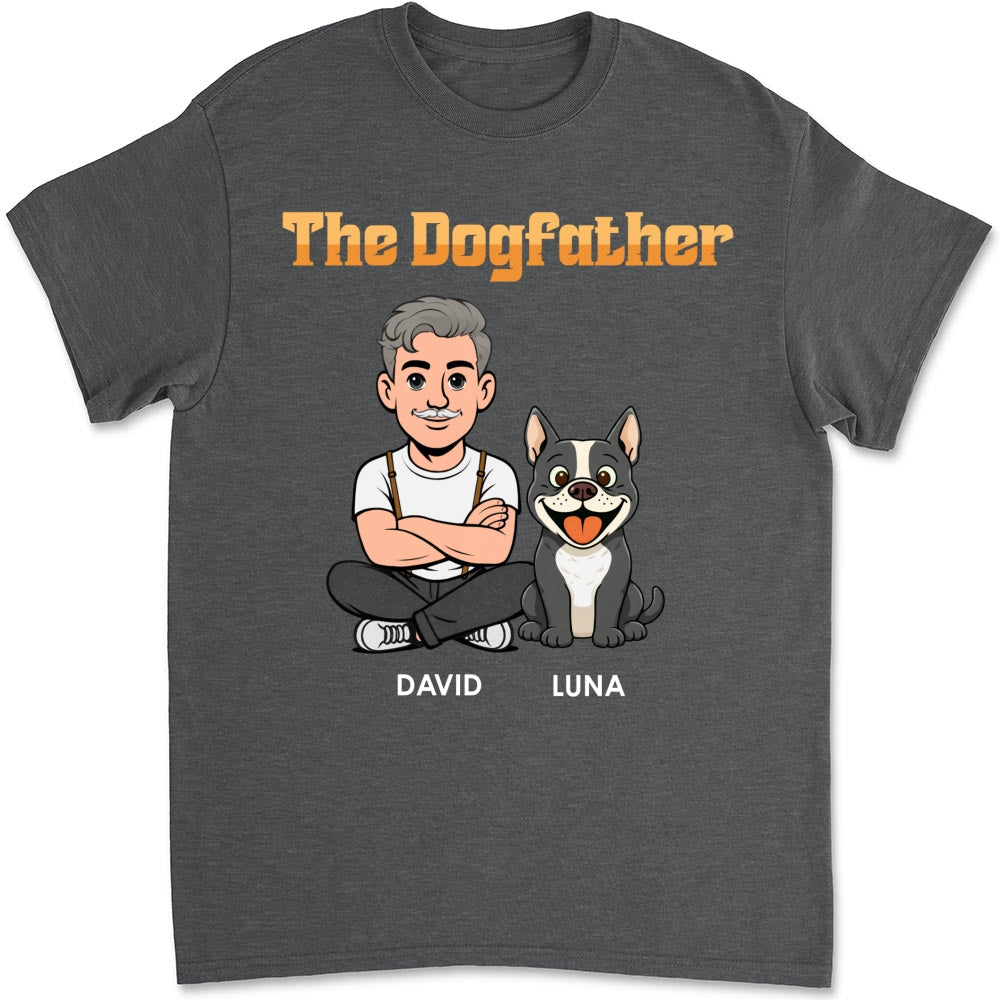 Custom Christmas & Birthday Keepsake Gift • The Dogfather Retro - Personalized Shirt