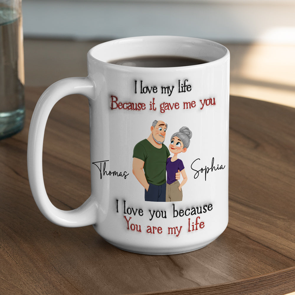 Custom Christmas & Birthday Keepsake Gift • My Life - Personalized 3D Inflated Effect Mug