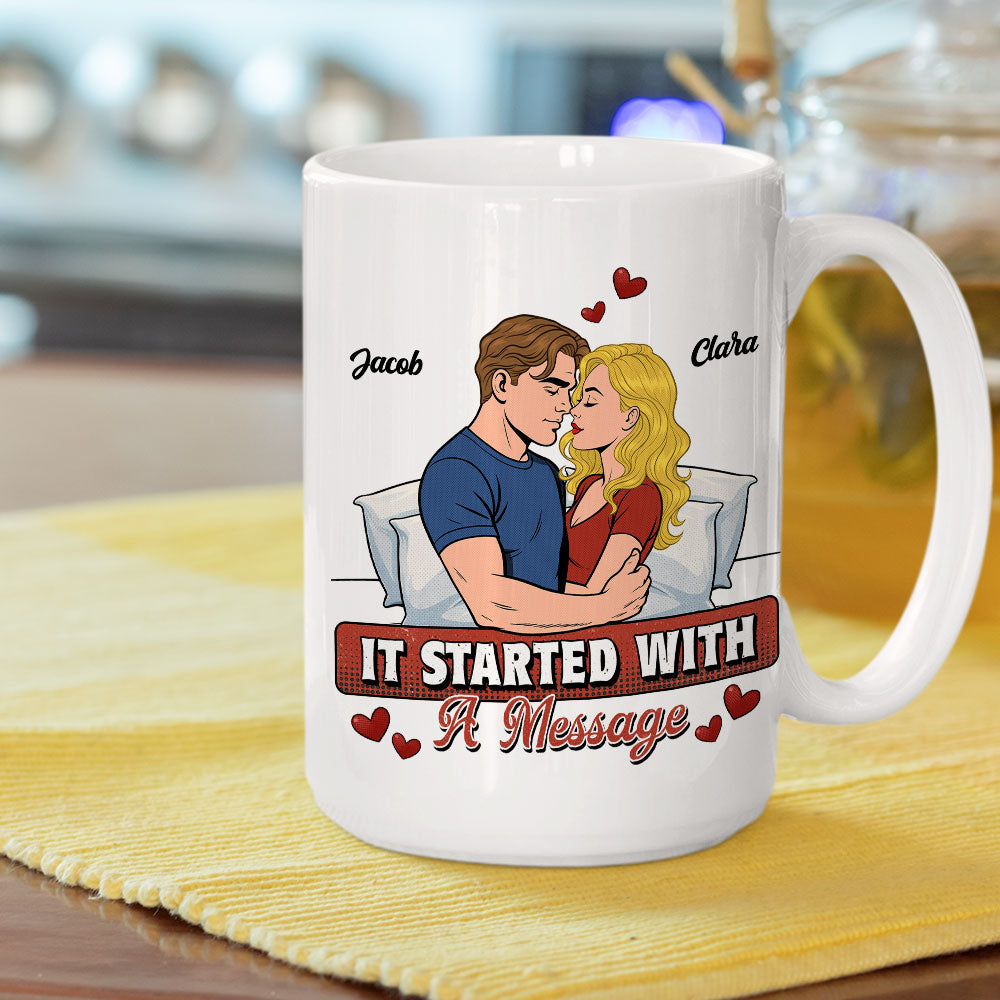 Custom Anniversary Keepsake Gifts For Couple • Where It Started - Personalized Coffee Mug