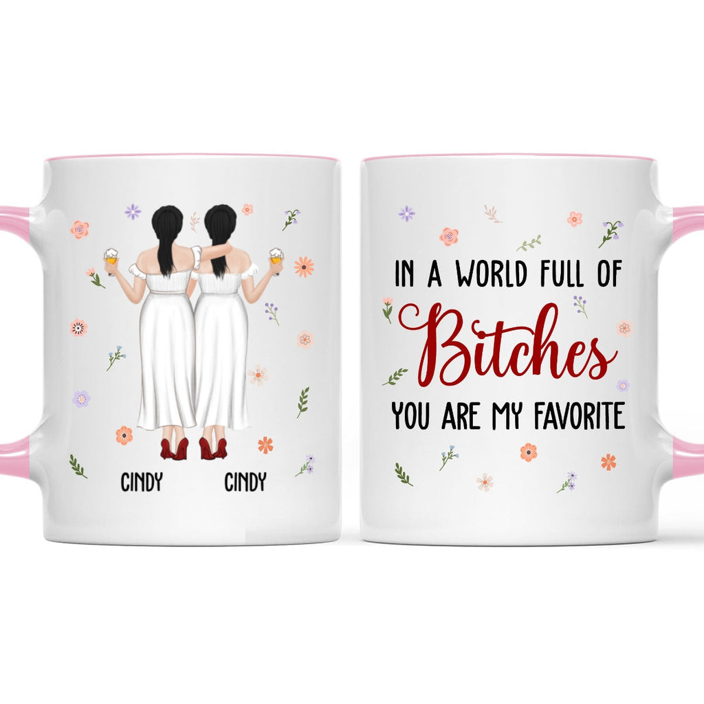 Custom Best Friend, Christmas & Birthday Friendship Keepsake Gift • You Are My Favorite Bestie - Personalized Accent Mug
