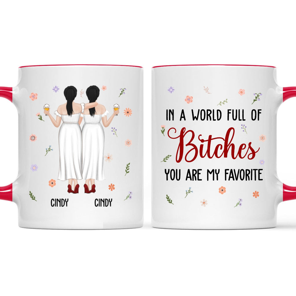 Custom Best Friend, Christmas & Birthday Friendship Keepsake Gift • You Are My Favorite Bestie - Personalized Accent Mug