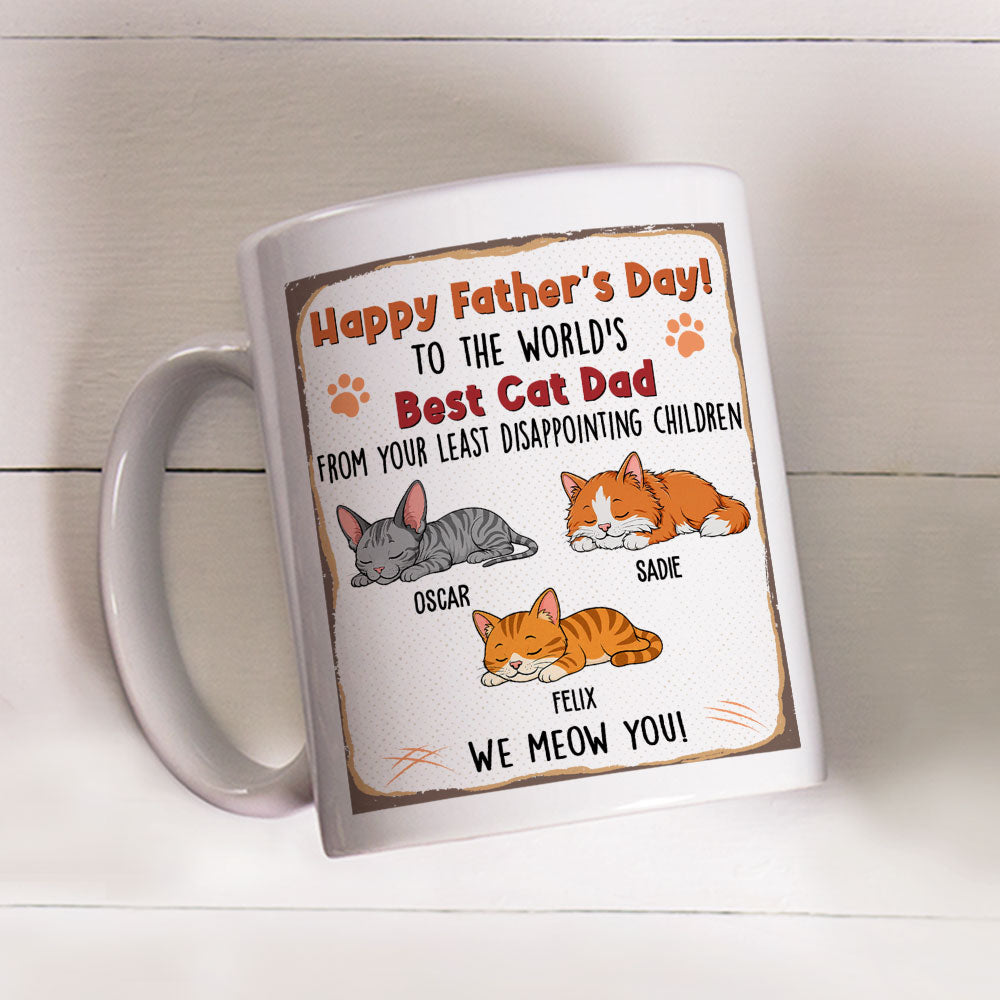 Custom Christmas & Birthday Keepsake Gift • Least Disappointing Cat - Personalized Coffee Mug