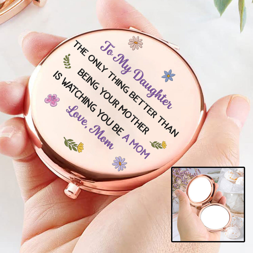 Linked Together Cartoon - Personalized Compact Mirror