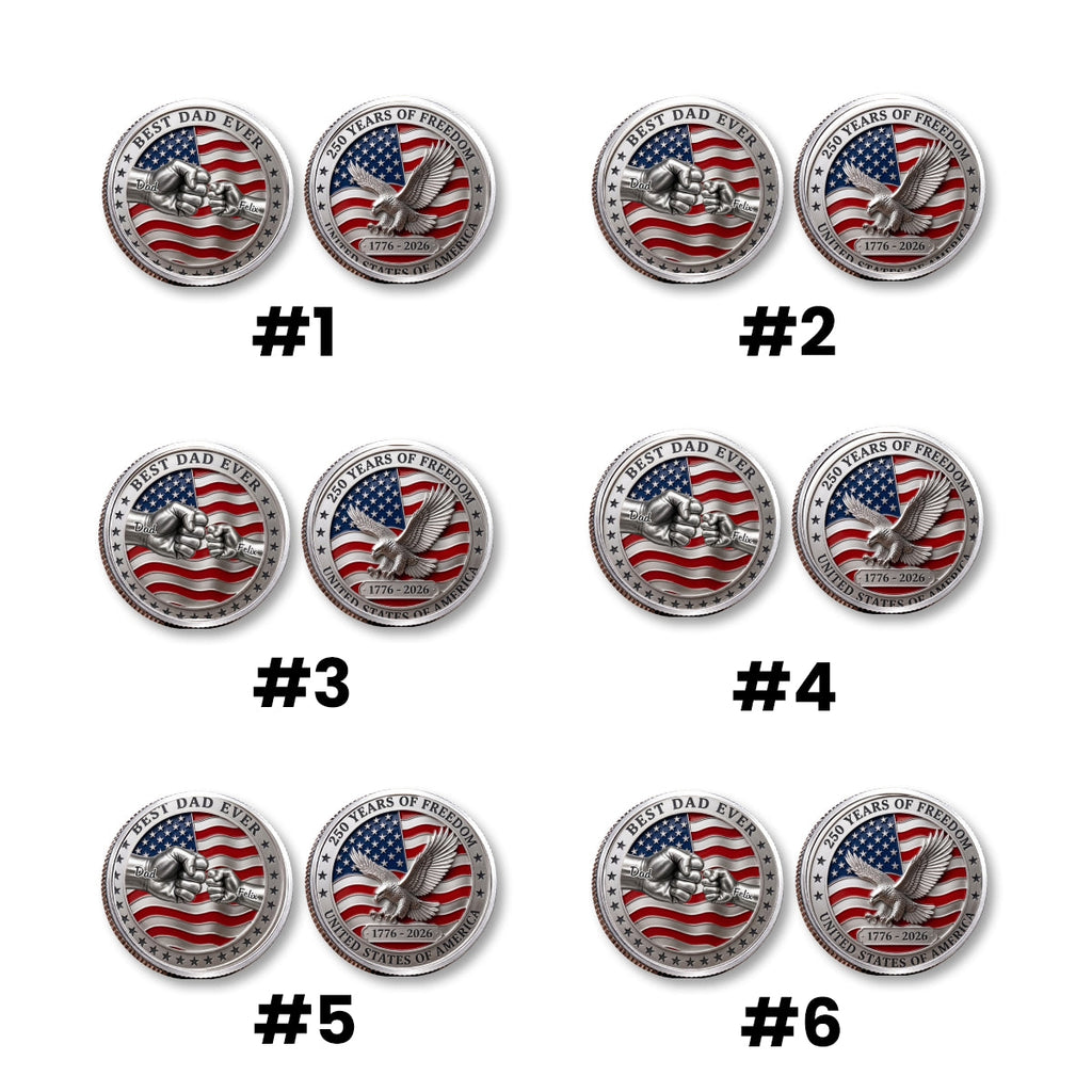 Stars And Stripes Dad - Personalized Commemorative Keepsake Coin