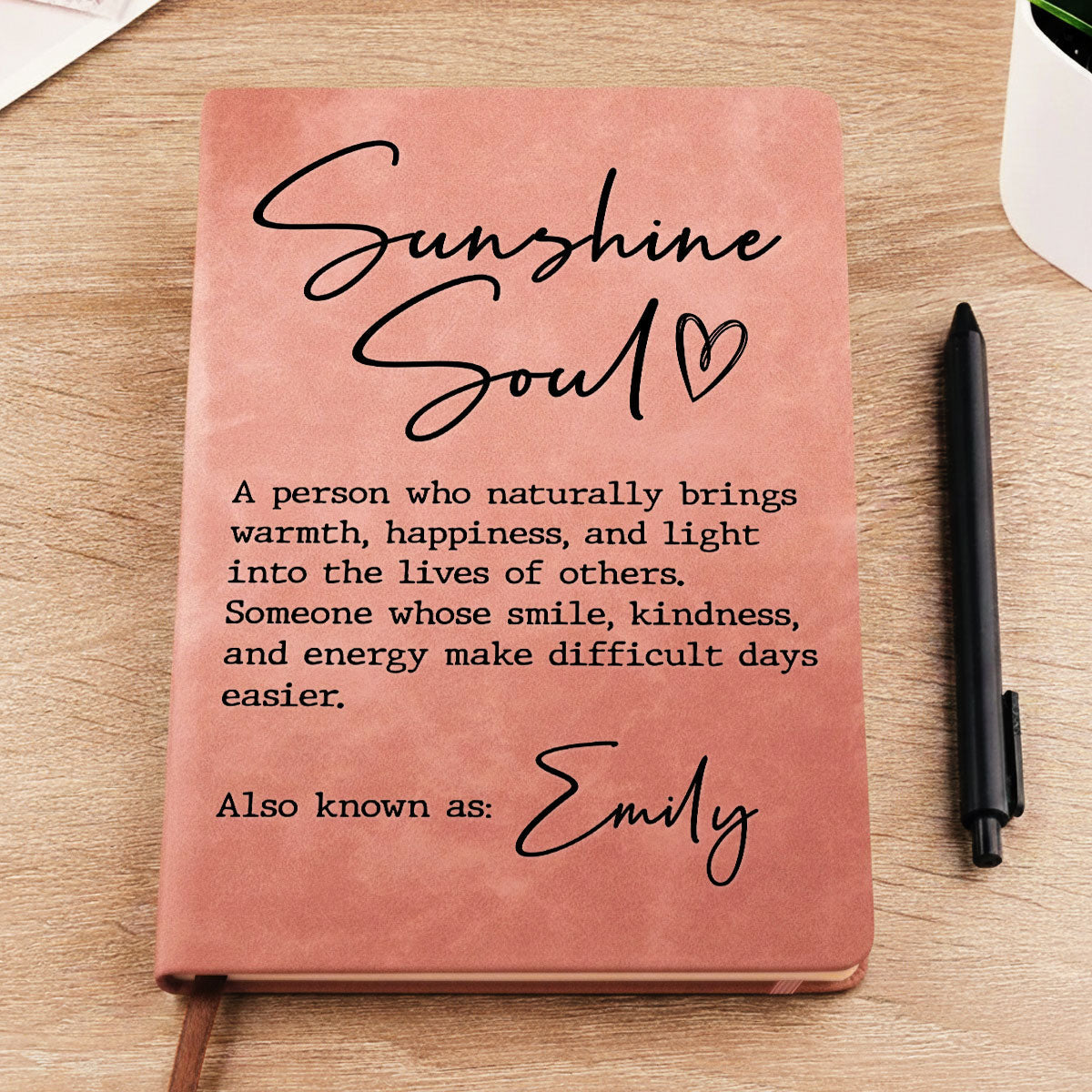 Sunshine Soul - Personalized Leather Journal