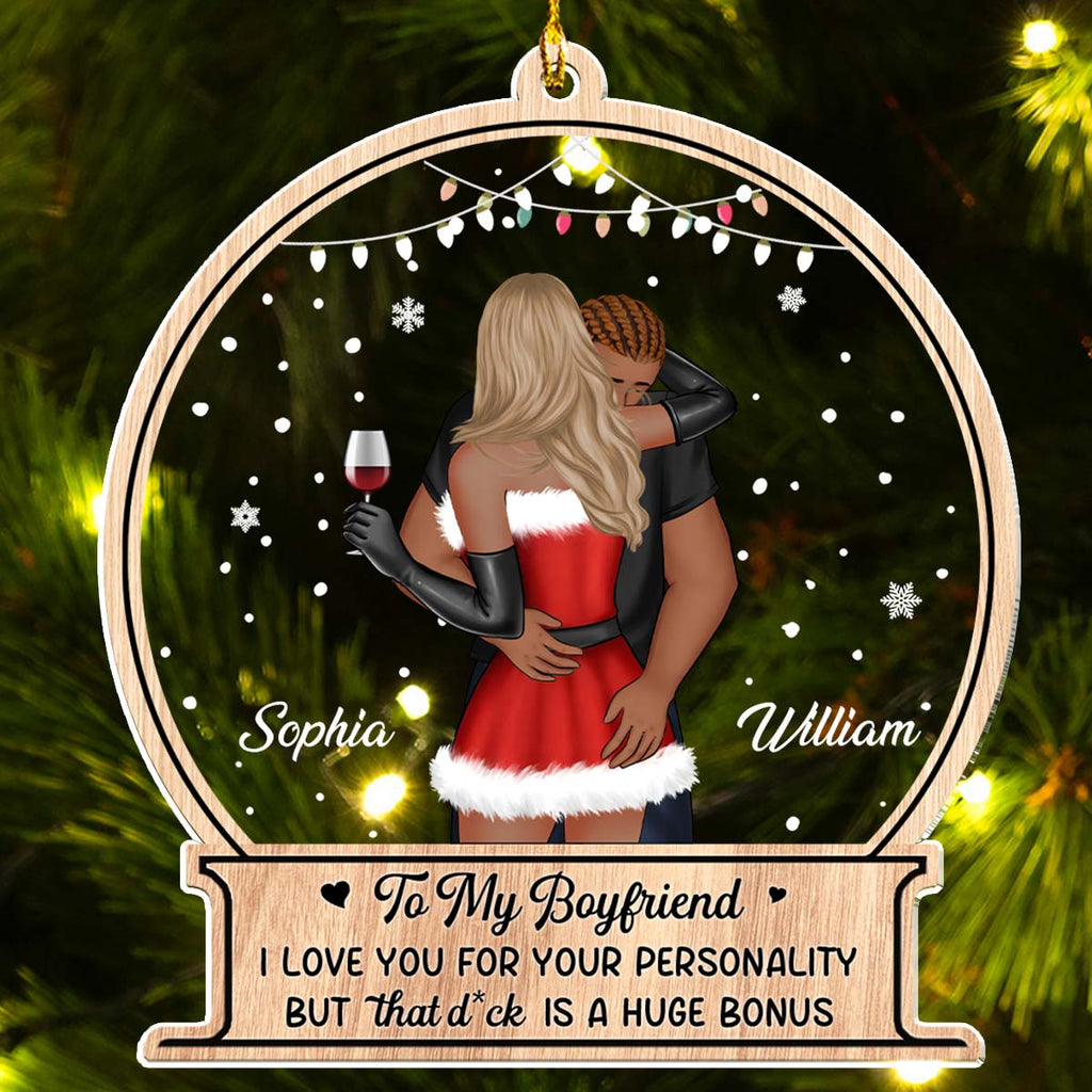 Custom Couple Christmas Ornament, Anniversary Gift •  Dear Husband - Personalized Acrylic Ornament